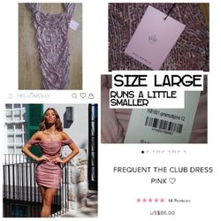 Women’s Sparkly Dress Size Large New W Tags $20