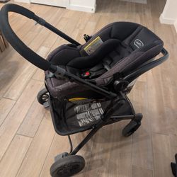 Evenflo Pivot Modular Travel System with LiteMax Infant Car Seat (Casual Gray)