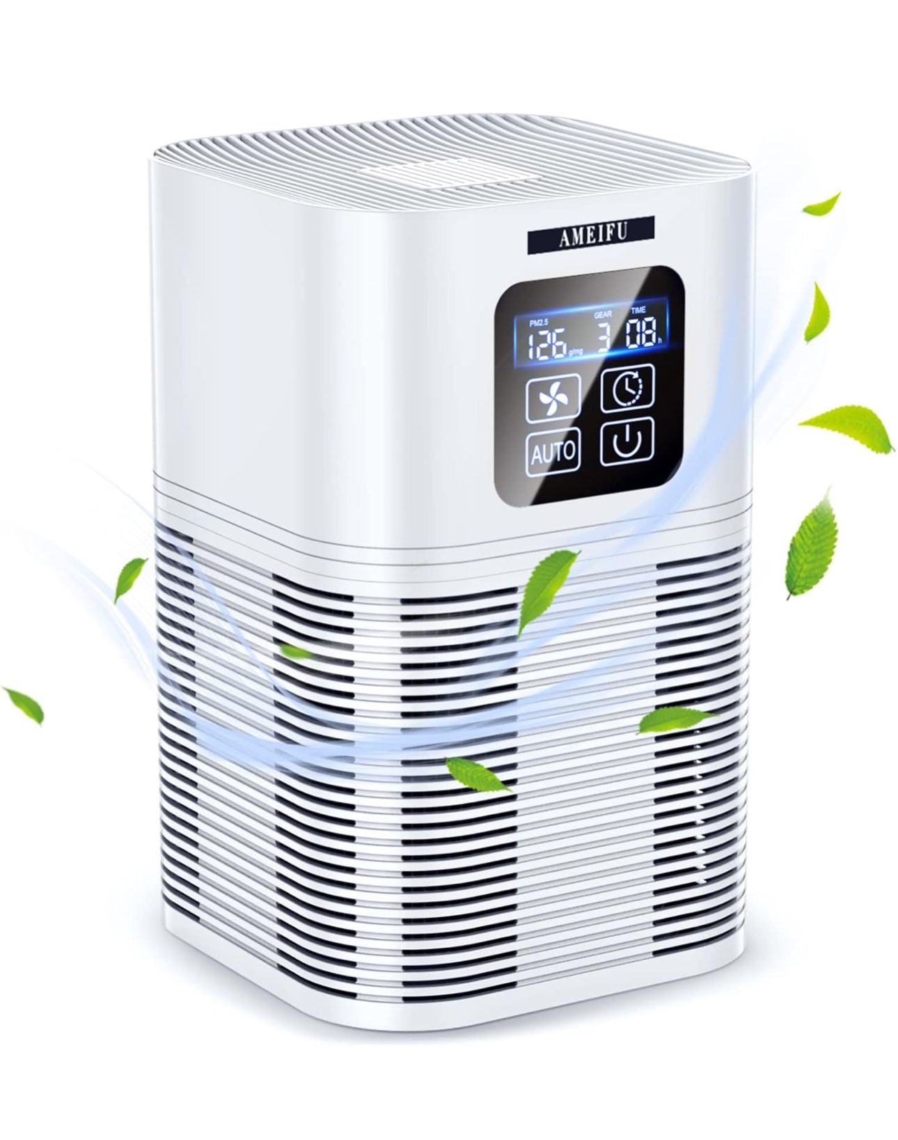 Air Purifiers for Bedroom Home Large Room 610 sq.ft (Filter Inside), Upgrade AMEIFU H13 Hepa Purifier with Aromatherapy Function for Pets Hair, Smoke,