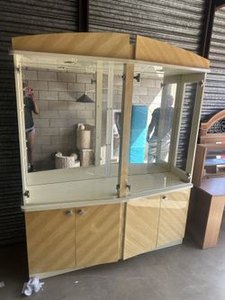 Glass Display Cabinet (Lighted) + Matching Table – Bundle or Separate