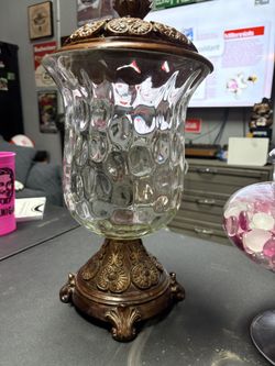 Vintage Glass Decorative Jar