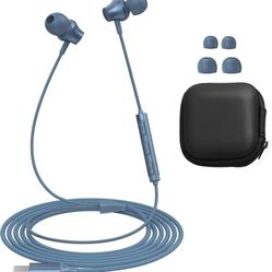 new Wired Earbuds USB C Port in-Ear Earphones Braided Cord with Built-in Mic Ear Buds Wired Compatible for iPhone 15/16/17, iPad Galaxy Android and Mo