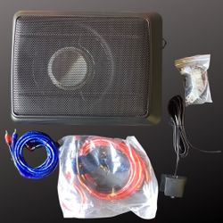 10-inch subwoofer with a built-in amplifier, providing 1200 watts of power