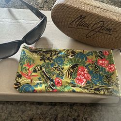 Maui Jim Nalani Sunglasses NEW Black Frame And Lens 