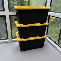 Three 27-Gallon Greenmode Storage Bins