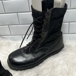 Boots Combat Jungle Ripple Sole Black Military 10"