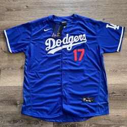 Ohtani  La Dodgers #17 Blue jersey 