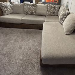 Sectional, Ottoman, And Swivel Chair