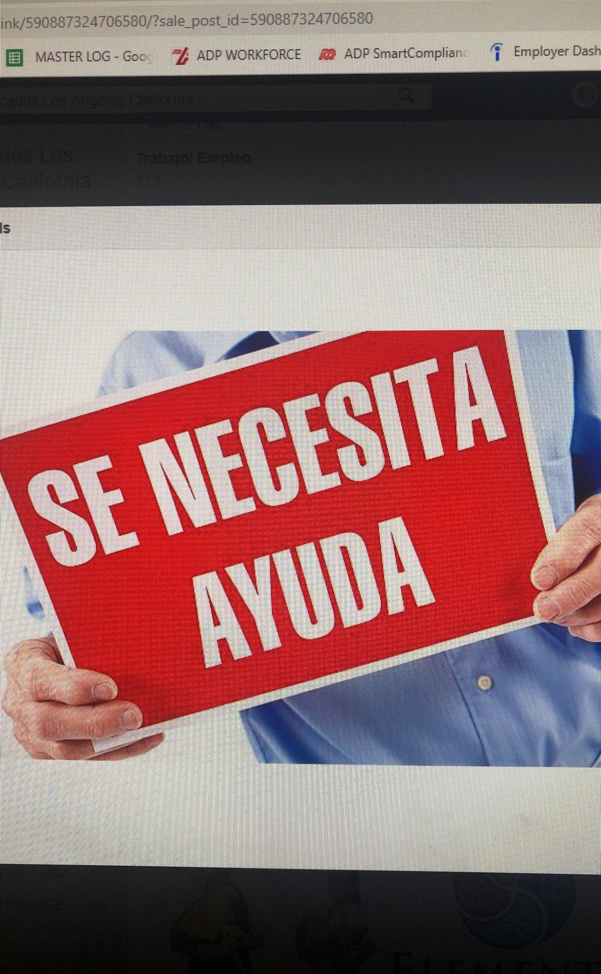Trabajo de limpieza