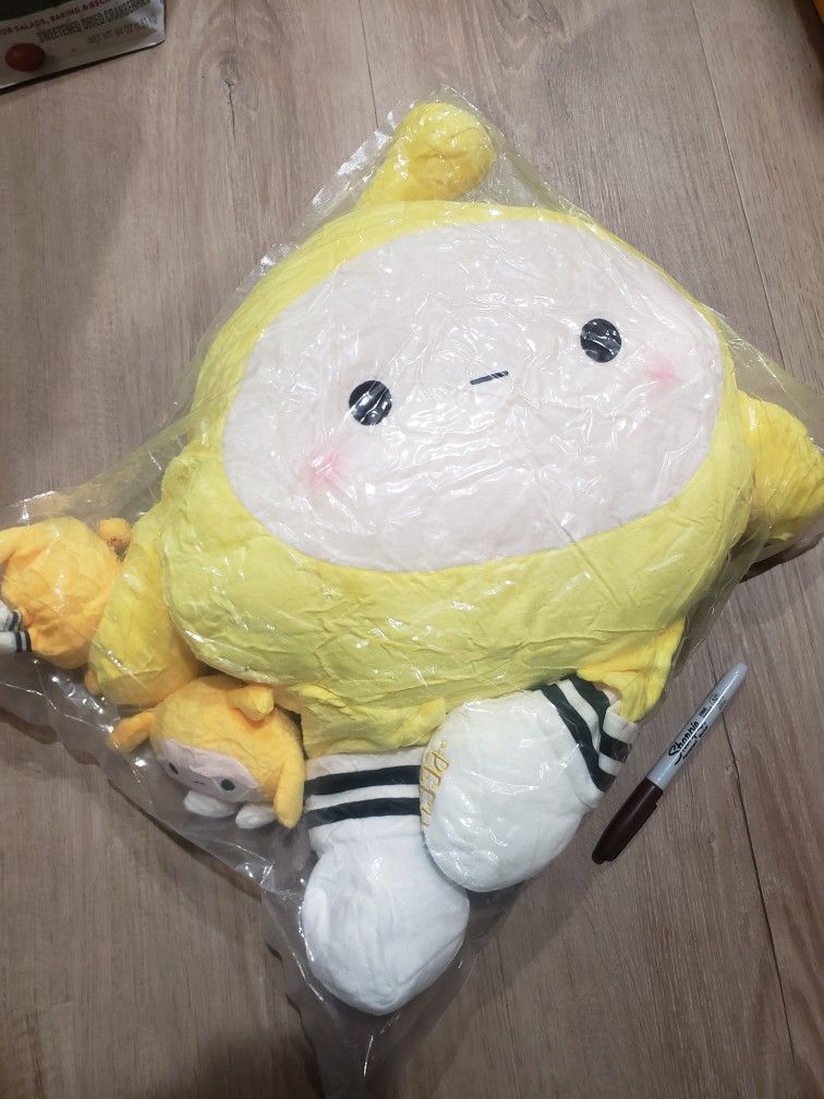 Yellow kawaii stuff animal plush toys LFL 19.7 inches
