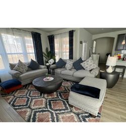 Sofa Set Coffe Table And. Two Side Table+ Rug