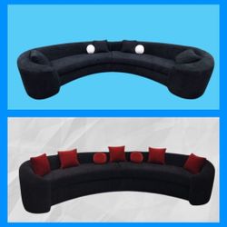 BRAND NEW 11x11ft And 6x13x6ft SECTIONAL COUCH SOFA CHAISE Black FABRIC 