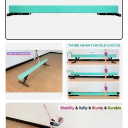 MARFULA Adjustable Balance Beam 8 ft Gymnastic Beam adjustable height for Kids and Teenage of all gymnastic levels, Gymnastic Training Beam Gymnastic 