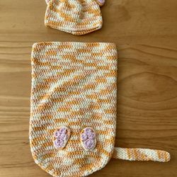 Custom Knit Newborn Baby - Cat Costume