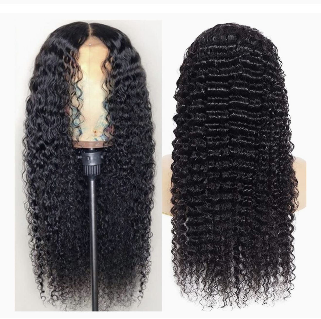 Deep Wave Lace Front Wigs Human Hair 180% Density Curly Lace Front Wig Human Hair 13x4 Lace Frontal Wigs for Black Women with Baby Hair and Special De