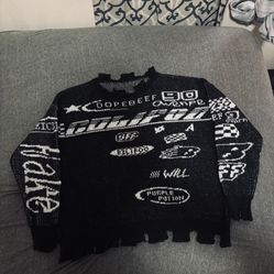 Black/White Graphic Sweater