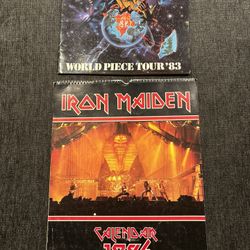 Iron Maiden 1986 Calendar & World Piece Tour