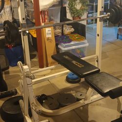 Bench Press/Squats And A Curling Bar