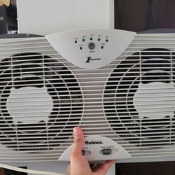 Holmes Dual Blade Twin Window Fan 