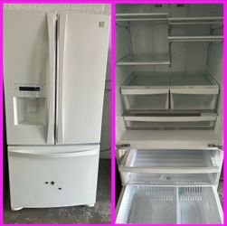 33 wide  white French door refrigerator