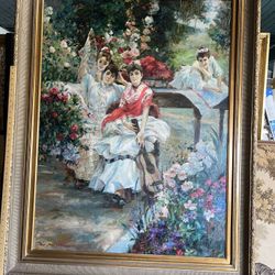 Large Painting Signed By Artist Beautifully Framed 