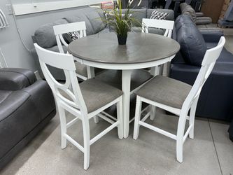 5pc Counter Height Set 🩶🤍