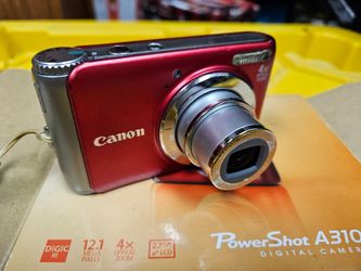 Canon PowerShot A3100 Digital Camera Red