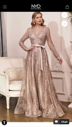 Evening Prom Dress Rose Gold 