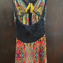 Halter Top Dress With A High Low Hem 