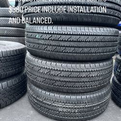 Set of for used P265/70R17 $300