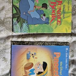 #Vintage #Disney #Golden #Books #Pinocchio #Jungle #Book