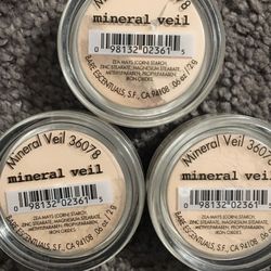 3 Bare Essentials Mineral Veil - .06 Oz Each - Brand New And Sealed