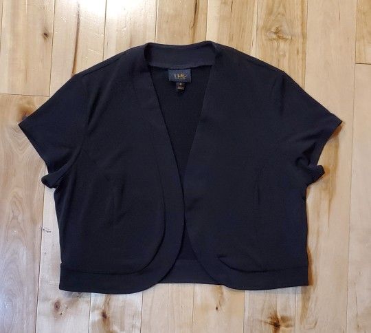 I LE NY Womens Black Crop Cardigan (8)