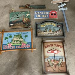 Decorative Wooden Beach Signs- 7
