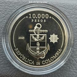 2023 10000 PESOS COLOMBIA COIN- 200th NAVAL BATTLE LAKE MARACAIBO - ¡VERY NICE!