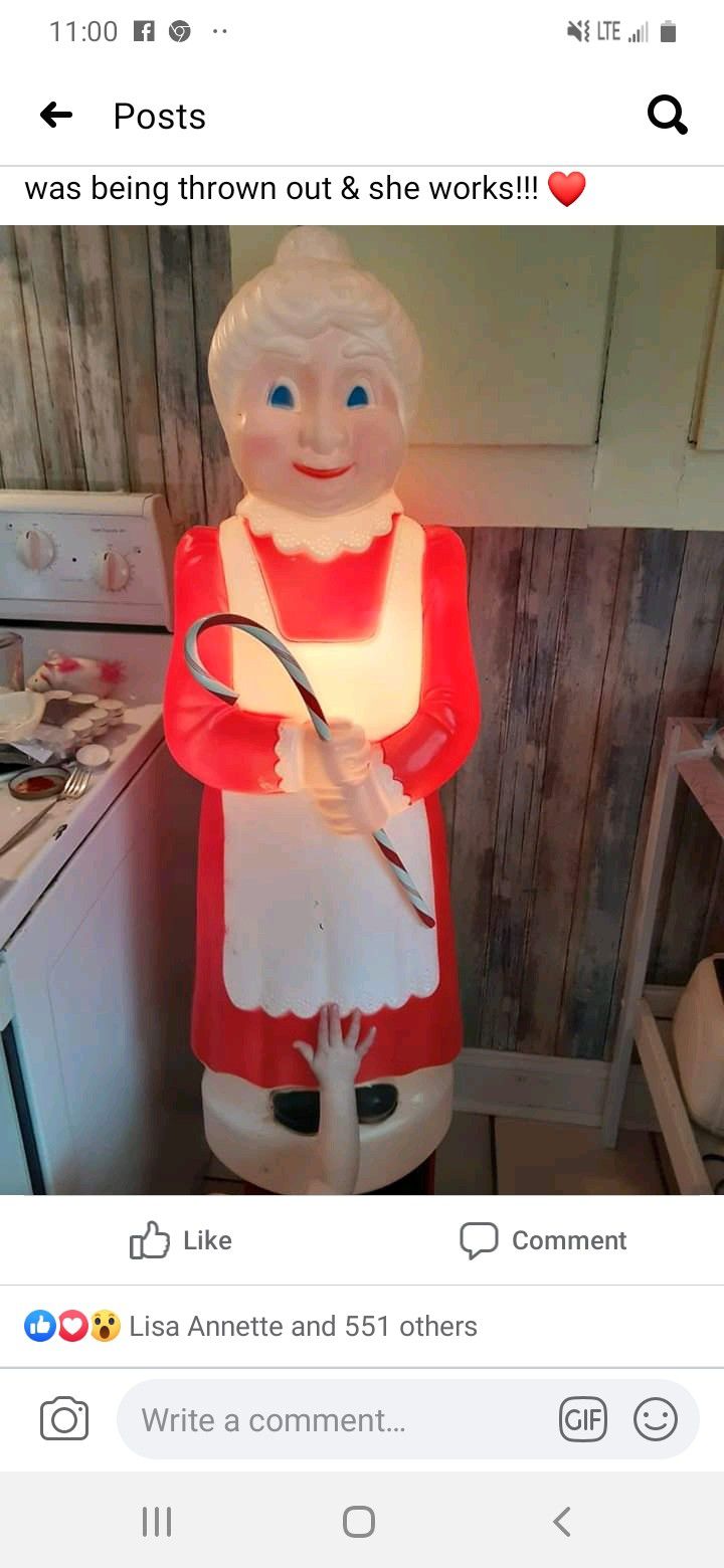 Vintage Mrs. Clause Blow Mold