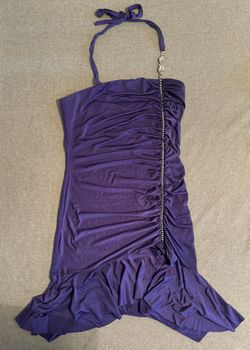 Purple Dress Costume Flapper Mardi Gras Medium Large