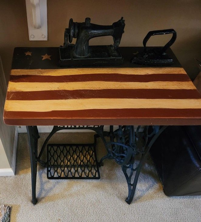 Sewing Machine Table Top Antique