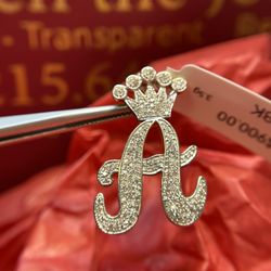 10K GOLD DIAMOND “A” CHARM 