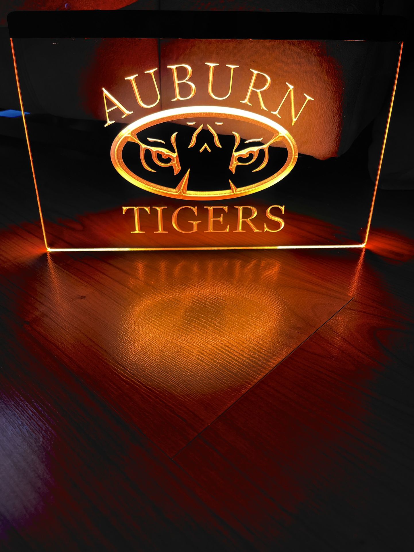 AUBURN TIGERS LED NEON ORANGE LIGHT SIGN 8x12