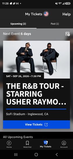 Chris brown and Usher tickets Sofi