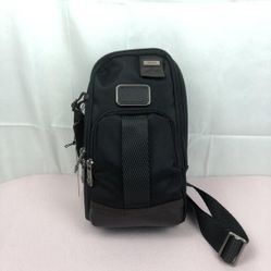 TUMl Black Nylon Crossbody Sling Bag 