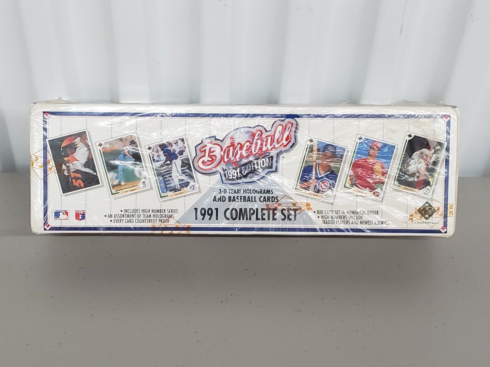1991 Upper Deck complete set baseball cards with 3D team holograph NEW
