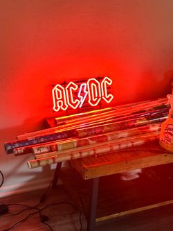 AC/DC Neon Sign – Red & White – Works Great – $250