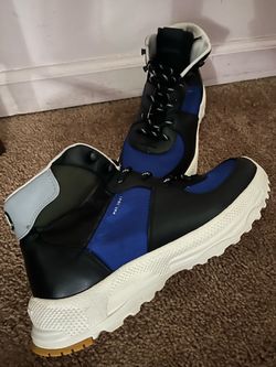 Coach High-Top Sneaker Boots Black Blue White
