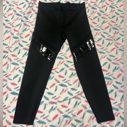 Kendall &amp; Kylie Black Leggings with Glossy Accents