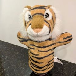 Tiger Hand Puppet Plush Pretend Play 11” Soft Toy 