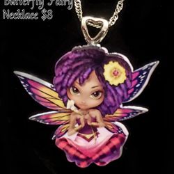 Beautiful Butterfly Fairy Necklace 