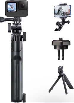 TELESIN Selfie Stick Tripod Handle Grip for GoPro Phone| 360 Ball Joint Stabilizer Holder Handler Extension Pole for Go Pro Max 12 11 10 9 8 7 Insta36