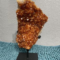 Citrine Cluster Crystal On Stand 